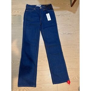Wrangler x STAUD Long Straight Jeans Dark Wash Indigo Denim W26 L32 112349471